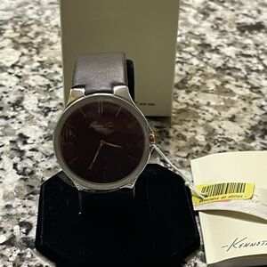 Kenneth Cole New York Brown Dial Leather Strap Watch